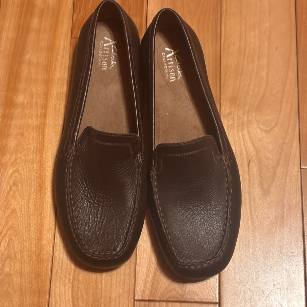 Clarks Artisan Dark Brown Slip on Leather Shoe